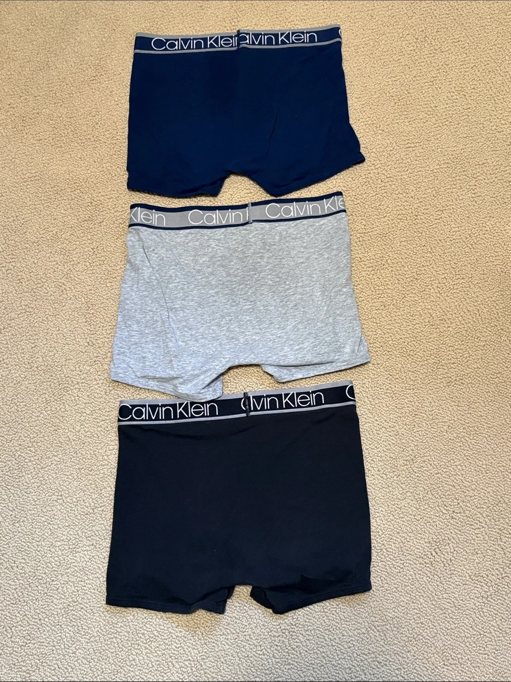 NWOT Calvin Klein Boxer Brief 3-Pack in Navy, Gray, Black